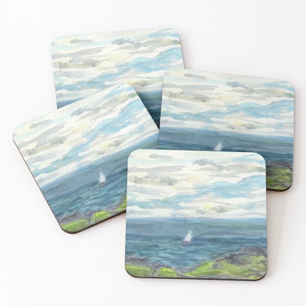 Item preview, Sailboat at sea across the headland designed and sold by LymphomaLass.