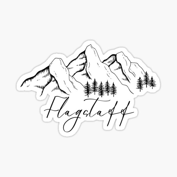 Item preview, Flagstaff Minimal Aesthetic Sticker designed and sold by pandazombie98.