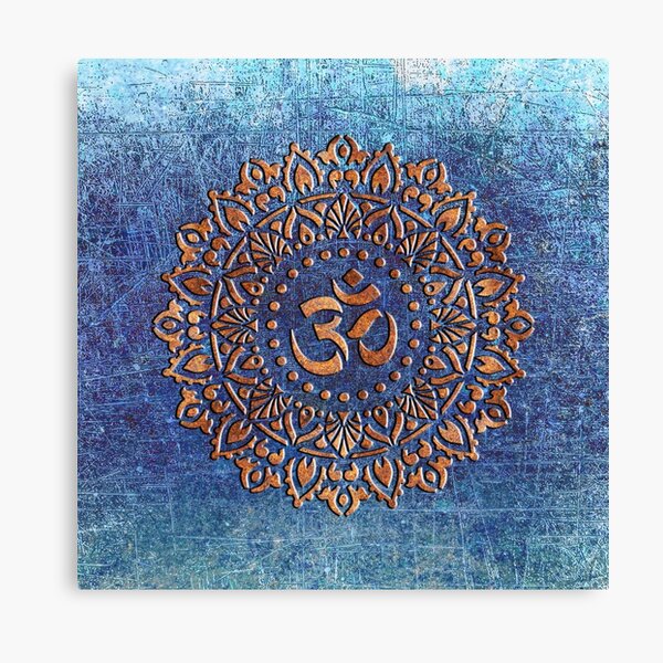 Golden Om Wall Art,indian Om Painting,om Shanti Painting,indian