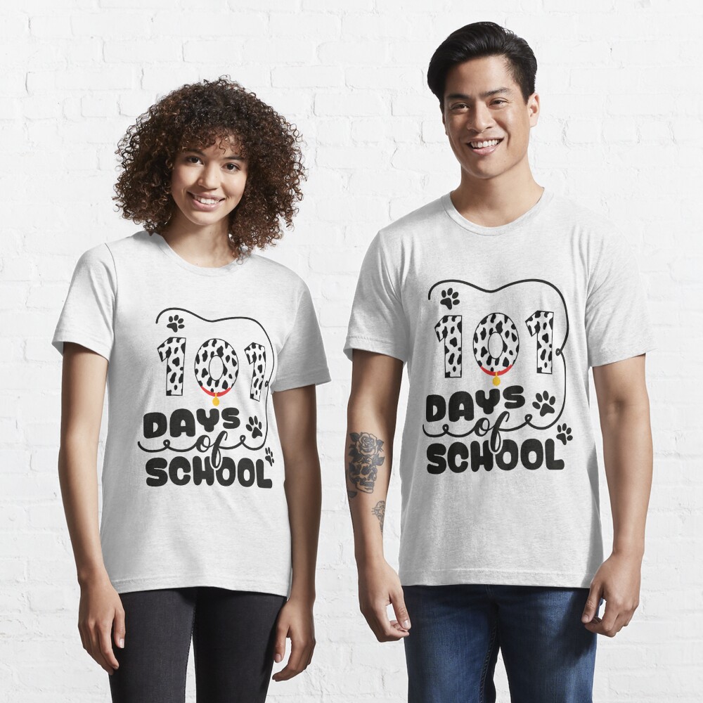 101 Days Of School Dalmatian 100 Days Smarter Teacher Essential T-Shirt  for Sale by Tatus Brinal