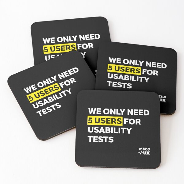 Item preview, We only need 5 users for usability tests - UX designed and sold by theriskworld.