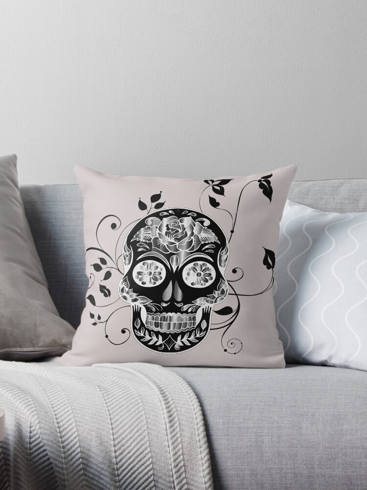 Comprar Funda de cojín con calavera de azúcar para el Día de los