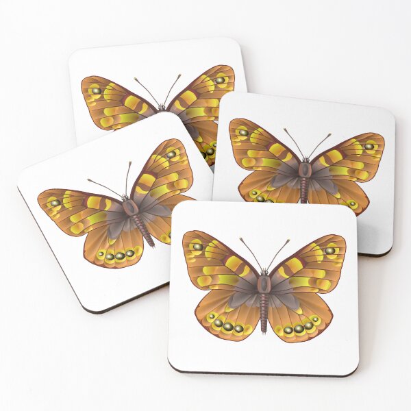 Item preview, Yellowish brown tropical butterfly designed and sold by Elonium.