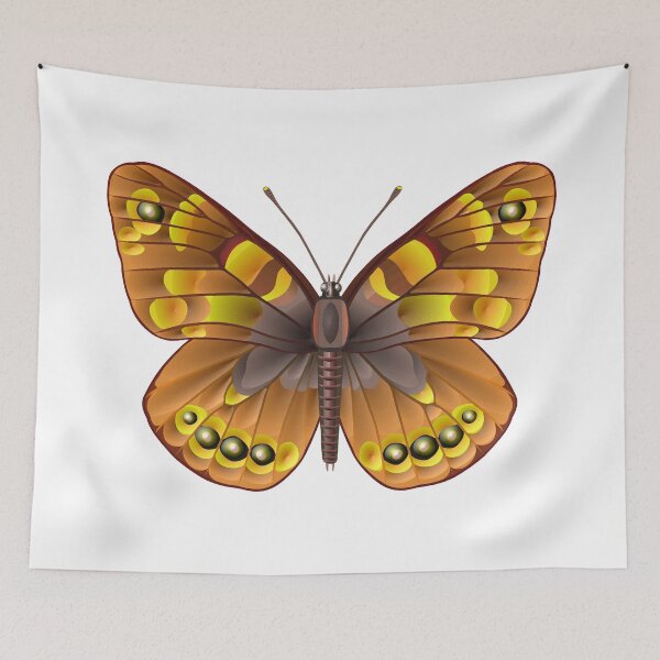 Item preview, Yellowish brown tropical butterfly designed and sold by Elonium.