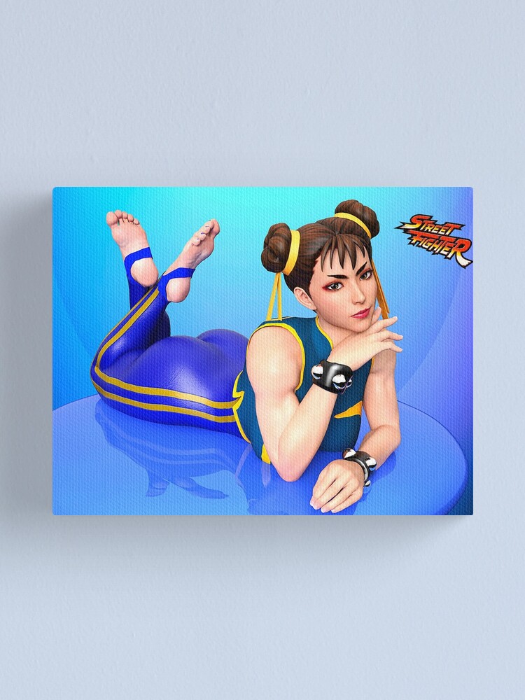 Chun Li Modeling with Street Fighter Logo Poster for Sale by