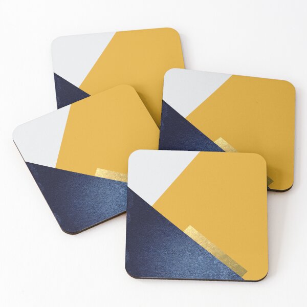 Item preview, Yellow Blue Gold Geometric designed and sold by UrbanEpiphany.