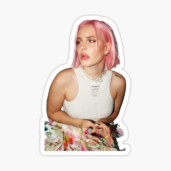 anne marie pink hair Sticker