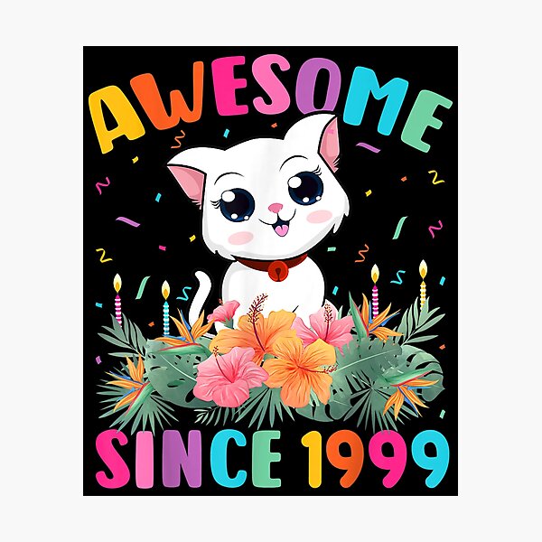 Item preview, 23 Years Old Girl Cat Lover Awesome Since 1999 23th Birthday  designed and sold by mchargue12.