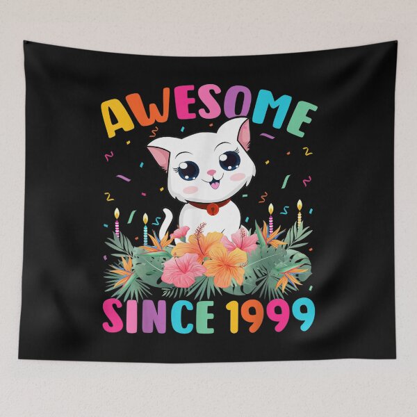 Item preview, 23 Years Old Girl Cat Lover Awesome Since 1999 23th Birthday  designed and sold by mchargue12.