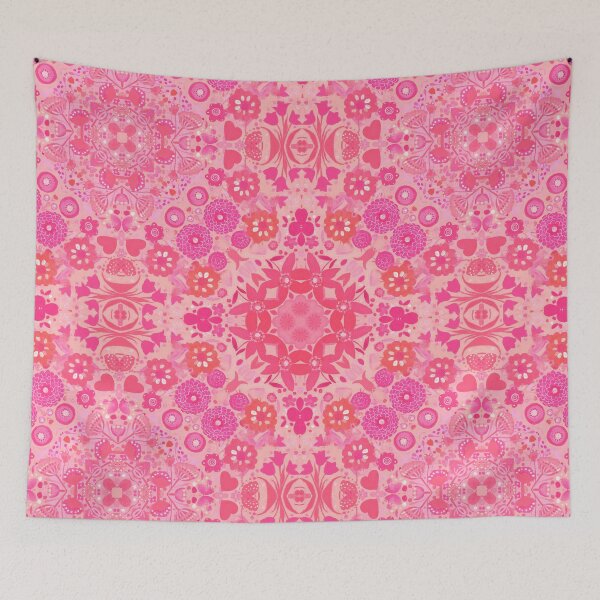 Item preview, Pink valentines Mandala tile pattern designed and sold by Sue Zipkin.