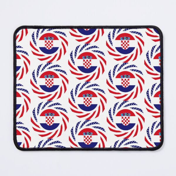 Item preview, Croatian American Multinational Patriot Flag Series designed and sold by Carbon-Fibre Media.