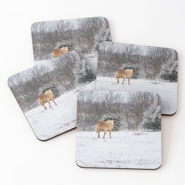 Item preview, Blonde Horse In The Snow designed and sold by mljdwhite.