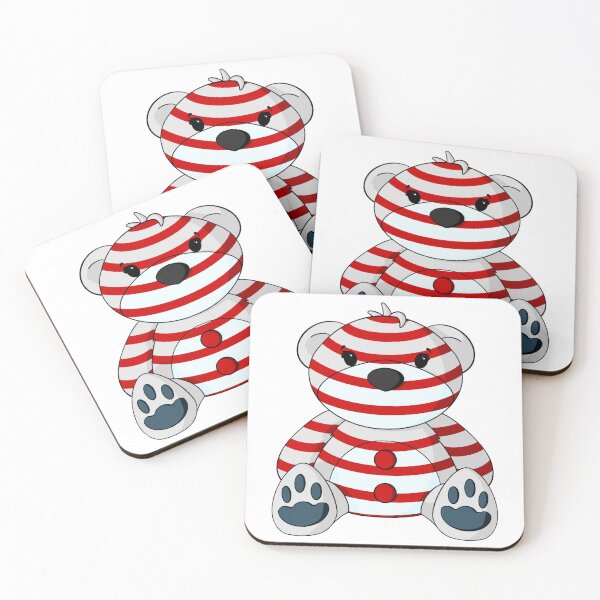 Item preview, Peppermint Stripes Teddy Bear designed and sold by Alisha Ober Designs.