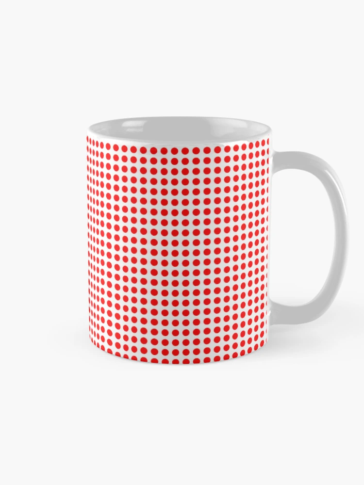 Aperçu 3 sur 6. Mug à café avec l'œuvre Les points créée et vendue par PyroPython.