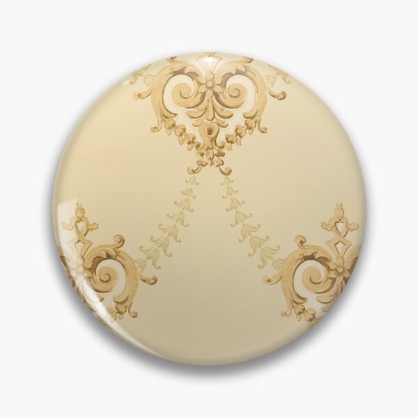 Item preview, Victorian Heart Shaped Flowery Pattern in Beige designed and sold by CatbellyDesigns.