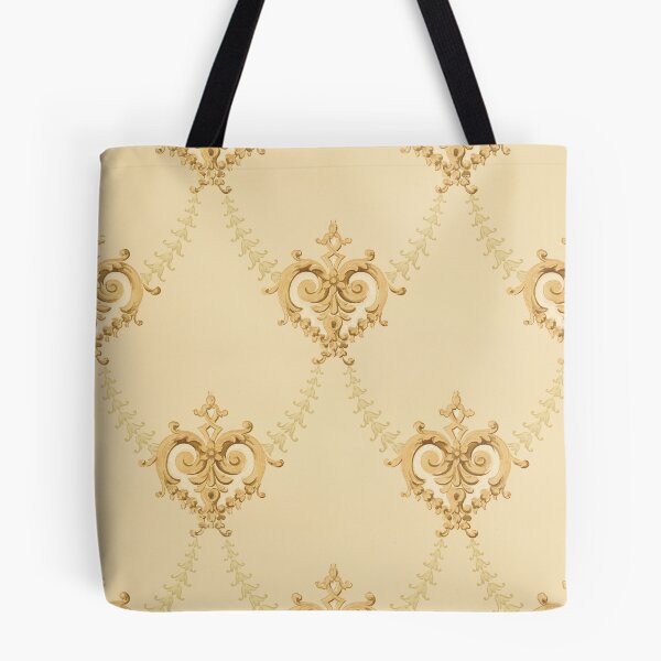 Item preview, Victorian Heart Shaped Flowery Pattern in Beige designed and sold by CatbellyDesigns.