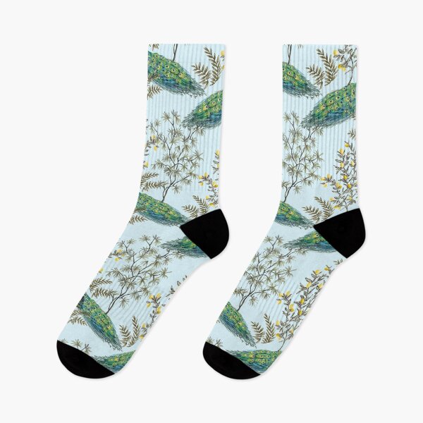 Item preview, Exotic chinoiserie peacocks designed and sold by SweetThreads79.