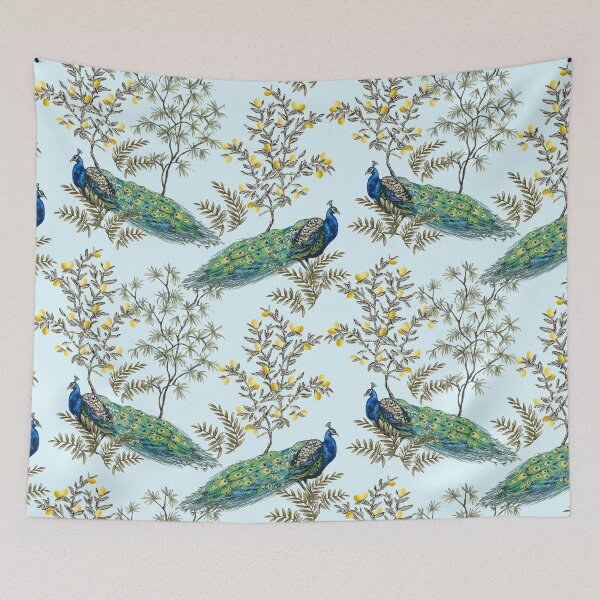 Artikelvorschau, Exotische Chinoiserie-Pfauen entworfen und verkauft von SweetThreads79.