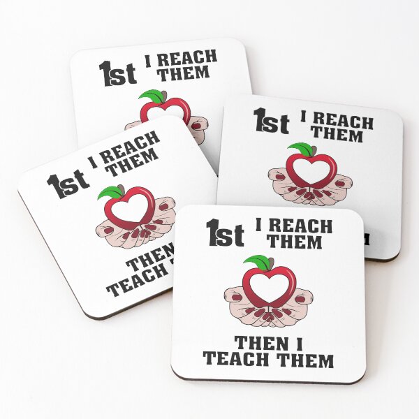 Item preview, FIRST I REACH THEM, THEN I TEACH THEM - uplifting quote and design for teachers and students american female hand red polish designed and sold by allmarkmade.