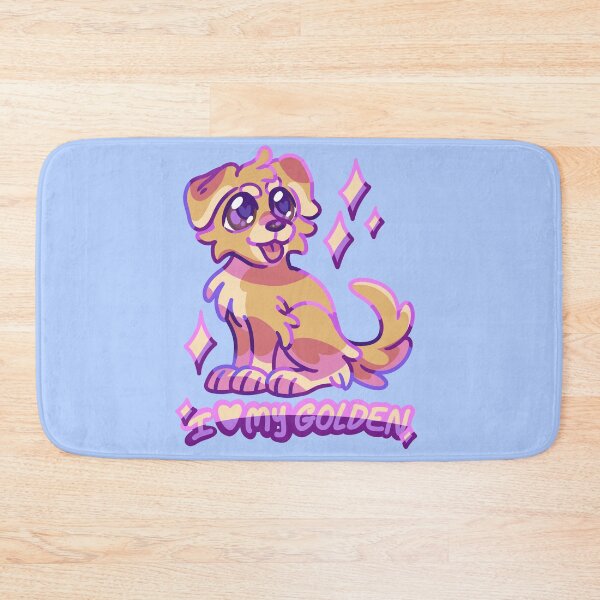 Item preview, "I love my golden" - Chibi Golden Retriever designed and sold by itcouldbechibi.