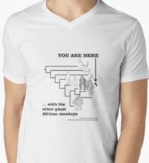 Mit den anderen riesigen afrikanischen Affen T-Shirt mit V-Ausschnitt für Männer
