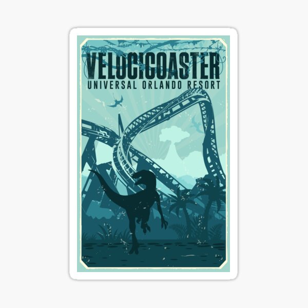 Roller coaster poster 5 Sticker
