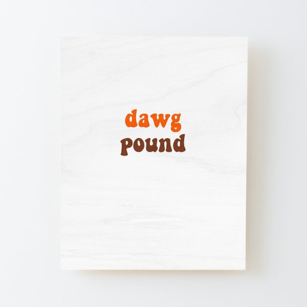 Dawg Pound Cleveland Browns Mascot Wooden Carved Sign 