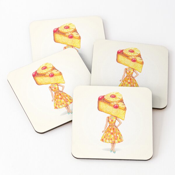 Item preview, Cake Head Pin-Up: Pineapple Upside-down Cake designed and sold by Kelly  Gilleran.