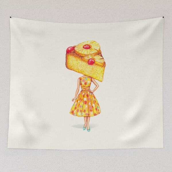 Item preview, Cake Head Pin-Up: Pineapple Upside-down Cake designed and sold by Kelly  Gilleran.