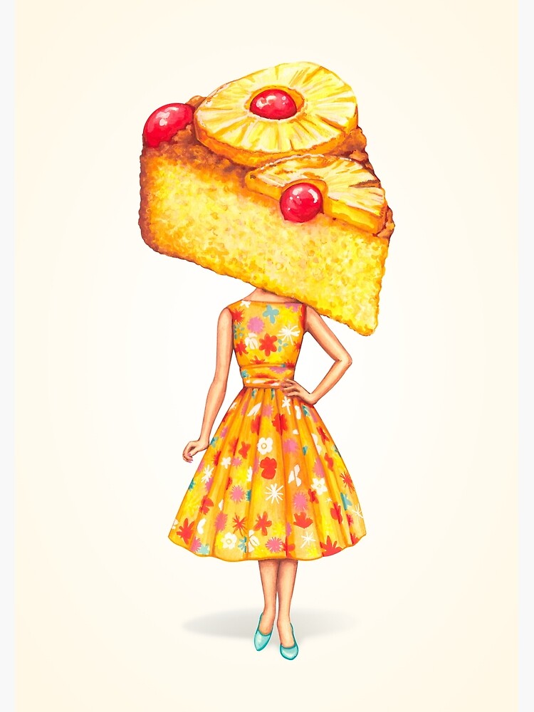 "Cake Head PinUp Pineapple Upsidedown Cake" Poster for Sale by