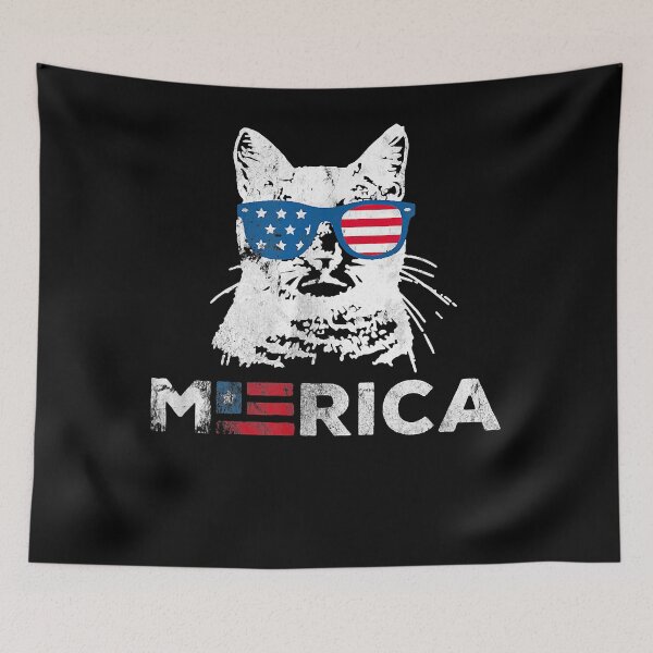 Item preview, Merica Cat American Flag  American Flag Old Glory USA  designed and sold by lenitate.