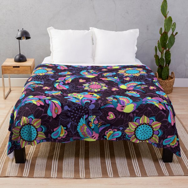 Item preview, Sunbird Phoenix and sunflower in violet  designed and sold by SweetThreads79.