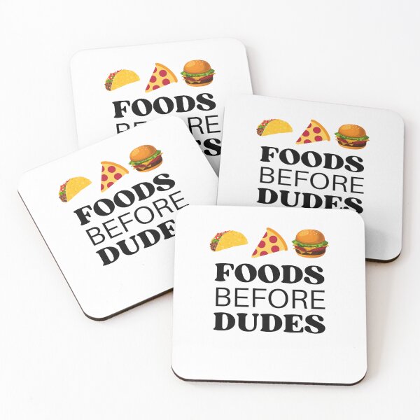 Item preview, Foods Before Dudes (Pizza, Hamburger, Taco) designed and sold by spoeg.