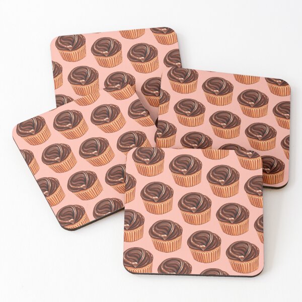 Item preview, Chocolate Cupcake Pattern - Pink designed and sold by Kelly  Gilleran.