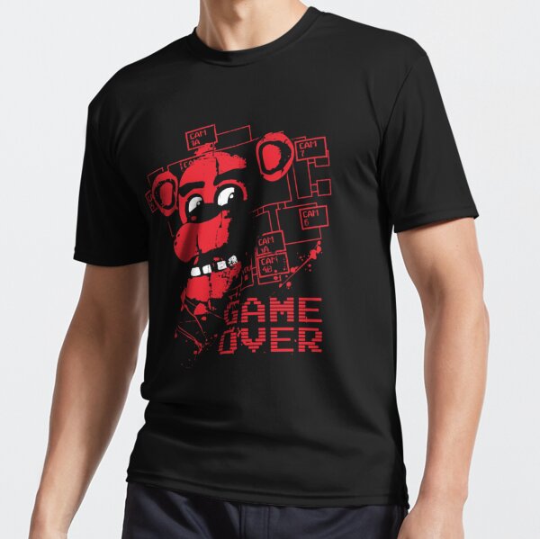 Five Nights at Freddy's Characters and Cameras Boy's Black Long Sleeve  Shirt-M 