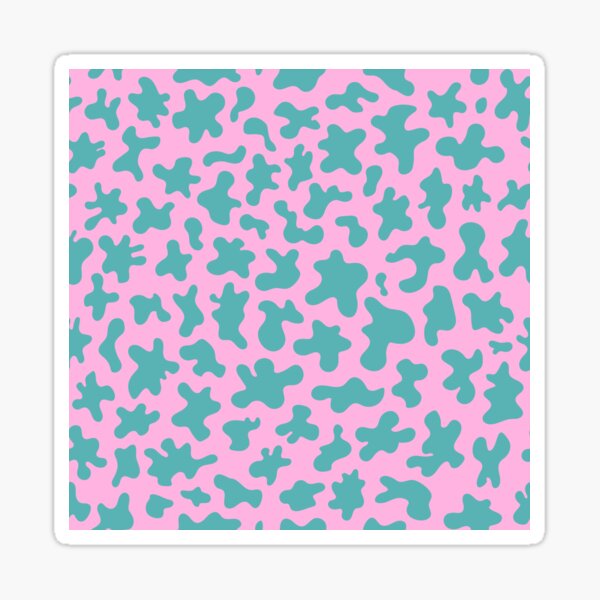 Moo - Pink/Aqua Sticker