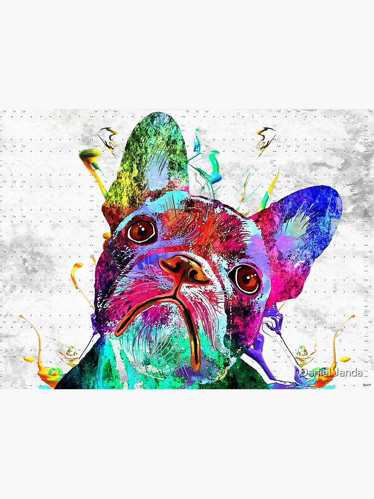 Disover French Bulldog Grunge Canvas