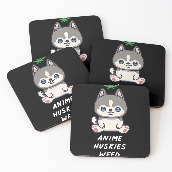 Item preview, Anime Siberian Huskies Weed Coffee Husky Dog Marijuana Leaf Premium  designed and sold by weekdeshau.
