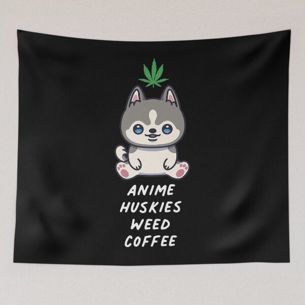 Item preview, Anime Siberian Huskies Weed Coffee Husky Dog Marijuana Leaf Premium  designed and sold by weekdeshau.