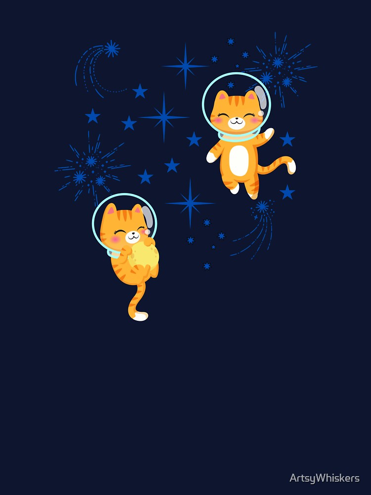 Thumbnail 7 of 7, Classic T-Shirt, Space Cats in the Sky designed and sold by ArtsyWhiskers.