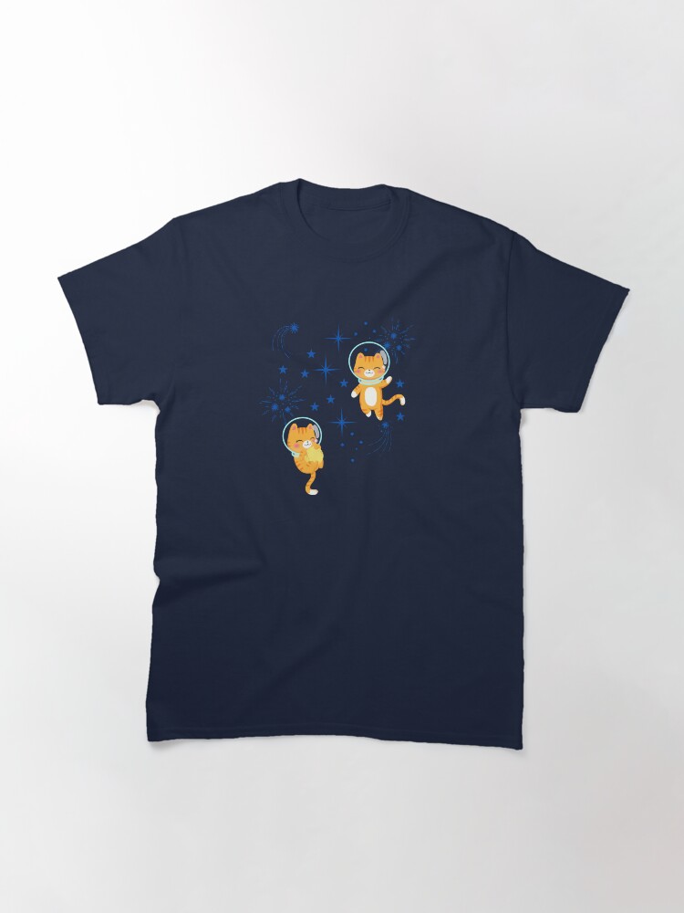 Thumbnail 3 of 7, Classic T-Shirt, Space Cats in the Sky designed and sold by ArtsyWhiskers.