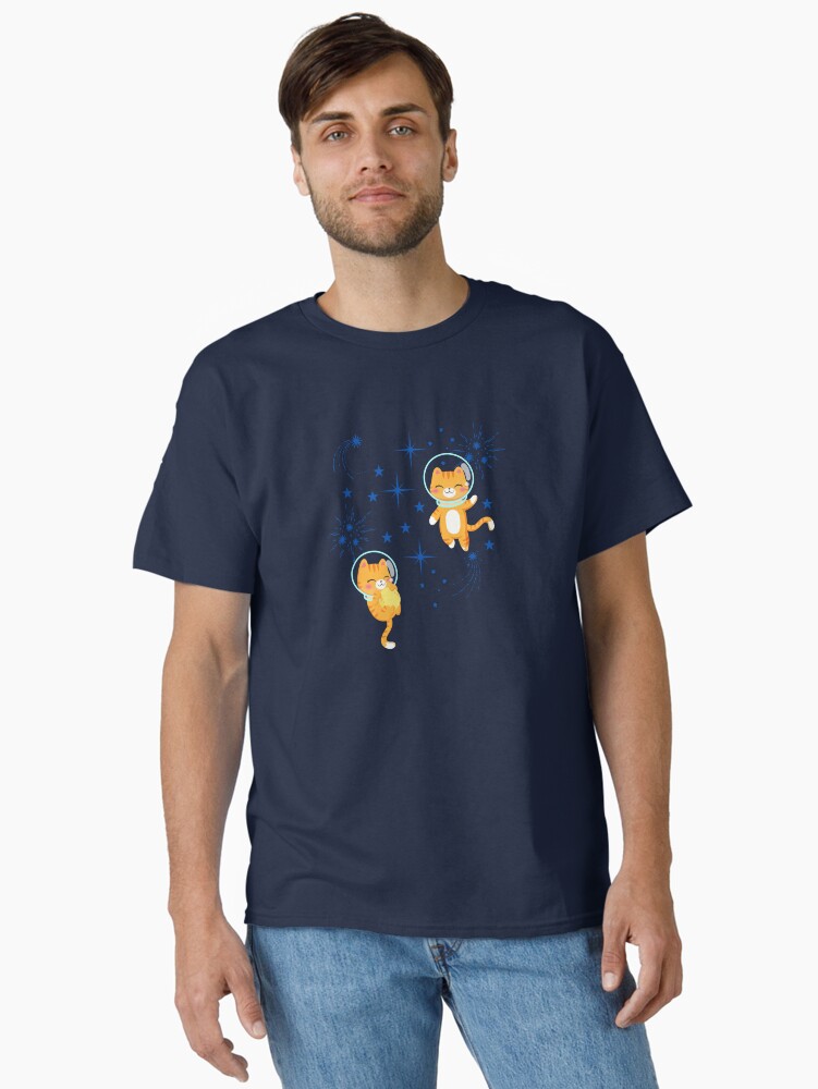 Thumbnail 2 of 7, Classic T-Shirt, Space Cats in the Sky designed and sold by ArtsyWhiskers.