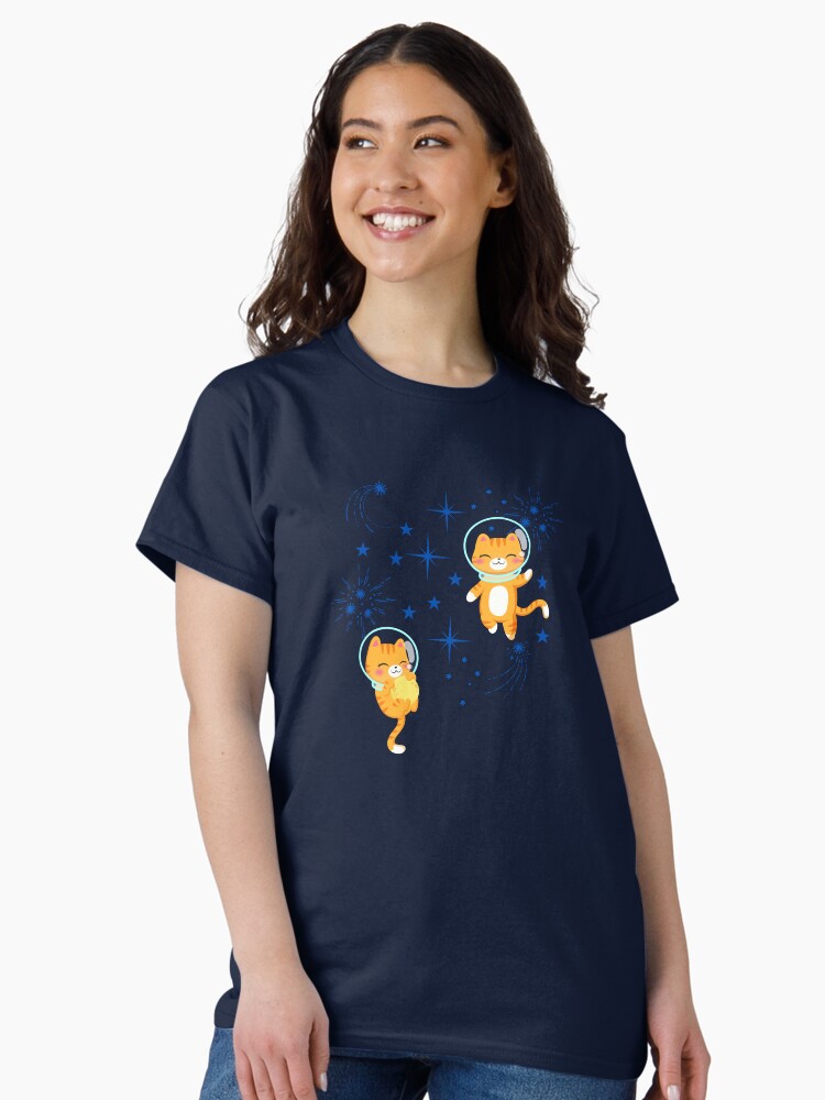 Thumbnail 1 of 7, Classic T-Shirt, Space Cats in the Sky designed and sold by ArtsyWhiskers.