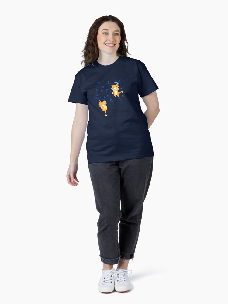 Thumbnail 4 of 7, Classic T-Shirt, Space Cats in the Sky designed and sold by ArtsyWhiskers.