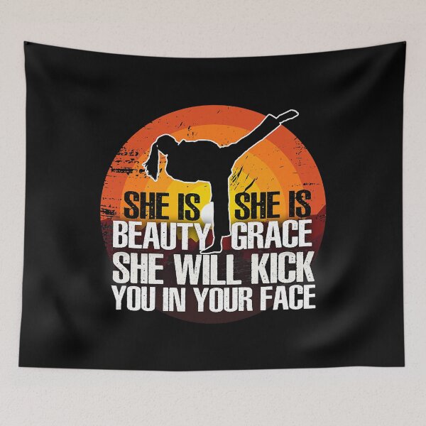 Item preview, She Will Kick You In The Face - Funny Tae Kwon Do designed and sold by richardmatthew.