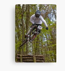 Downhill Mountain Biker Canvas Print