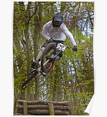 Downhill Mountain Biker Poster