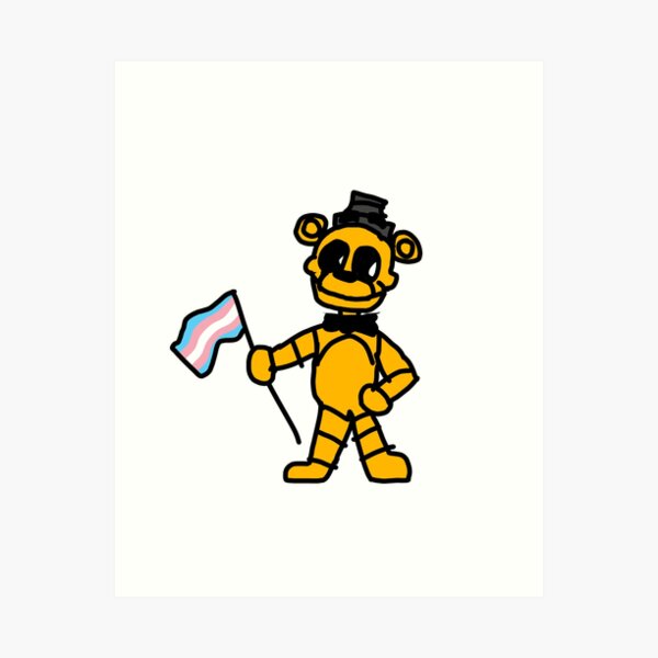 Golden Freddy FNAF 1 Render Sticker by Angel300-LQ