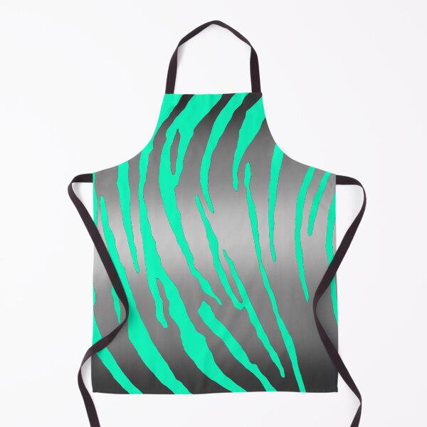 Item preview, Silver Tiger Stripes Aqua designed and sold by blakcirclegirl.