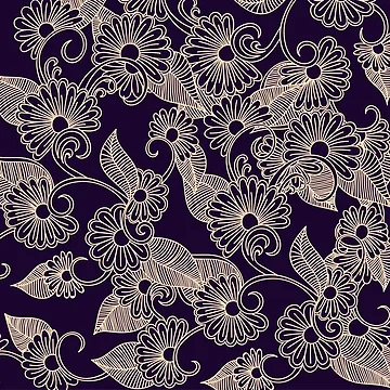 Artwork thumbnail, Floral Pattern by Orce Vasilev